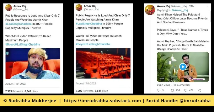 Seven people watched the Bollywood movie Laal Singh Chaddha