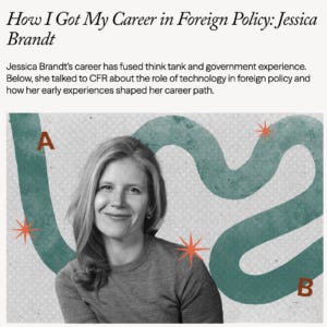 How I got my career in foreign policy : Jessica Brandt