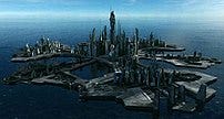 The Ancient City Ship Atlantis, floating in an... The Ancient City Ship Atlantis, floating in an...
