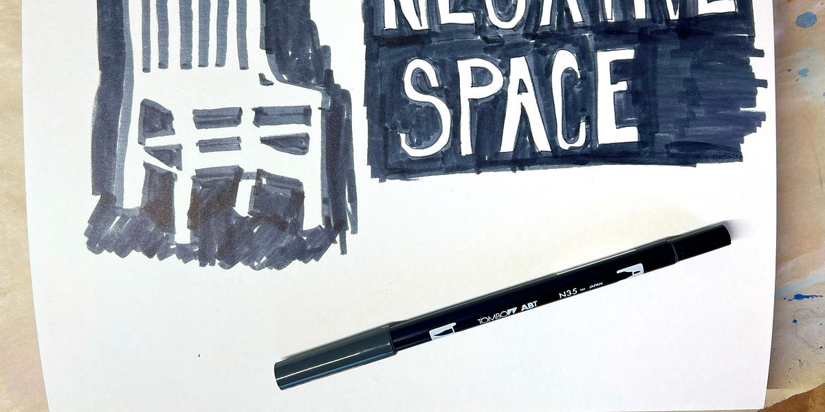 what is a negative space drawing
