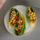 Salmon + Mango Lettuce Cups