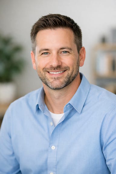 portrait of a white dad, friendly professional look portrait of a white dad, friendly professional look