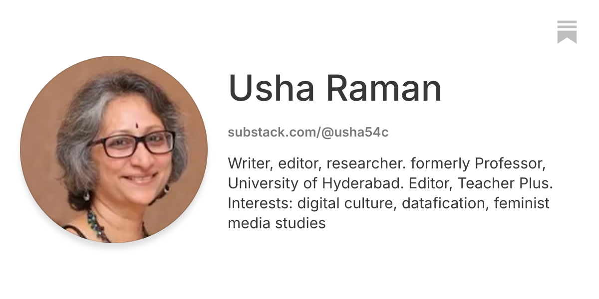 Usha Raman | Substack