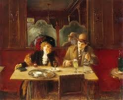 Au café, dit l'Absinthe by Jean Béraud - Artvee