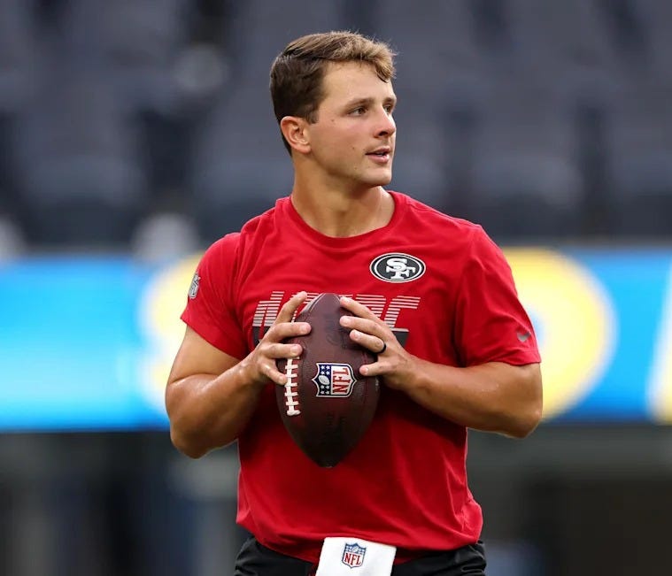 Brock Purdy labeled as 'supporting cast dependent' in latest QB tier  rankings - Yahoo Sports
