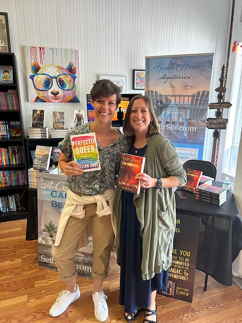 A gallery of 8 photos of author Jillian Abby and her fellow author friends including Brittany Ranew, Asha Frost, Kristin Zimmer, Alisha Das, Giovanni Washington, Alex Reegan, Nancy Levin, and Vicki Iskandar.