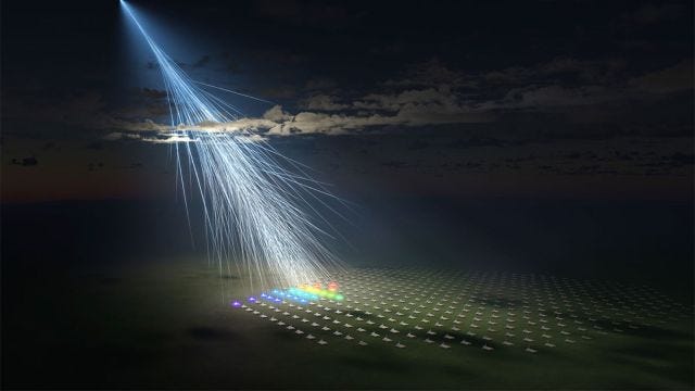 The Amaterasu, or sun goddess particle, being detected