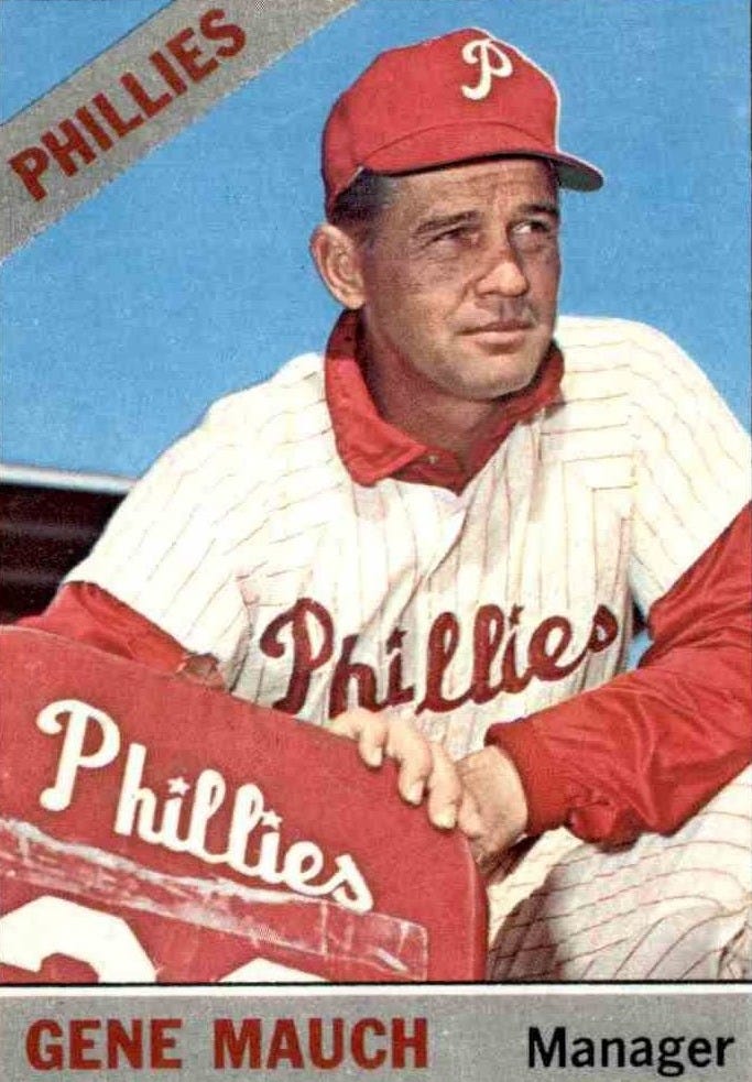 Gene Mauch, Phillies manager.