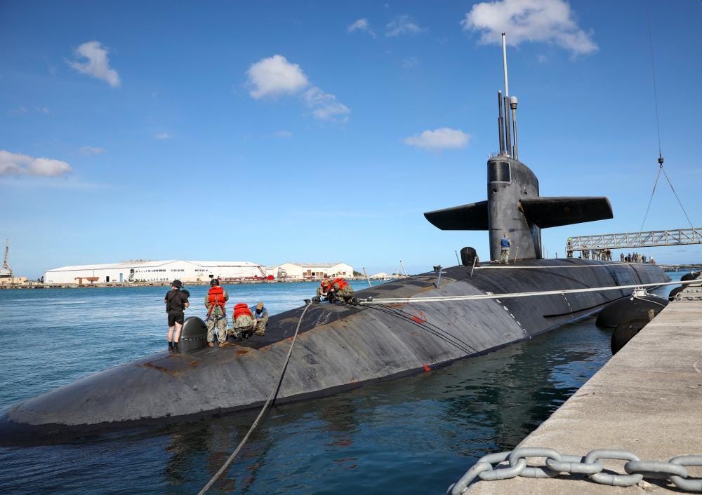 US Navy Ohio-class Ballistic Missile Submarine USS Nevada (SSBN-733) Visits  Guam - MilitaryLeak