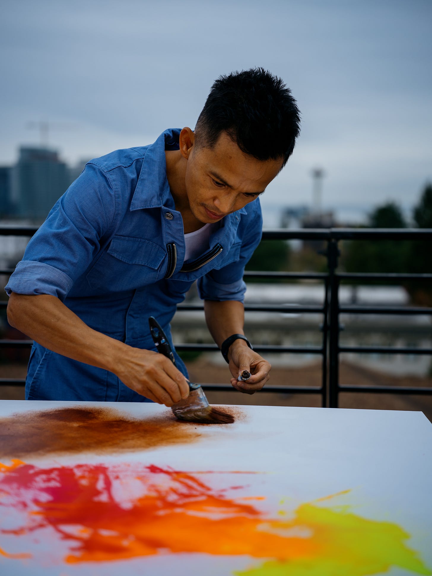 Ross Collado painting abstract works