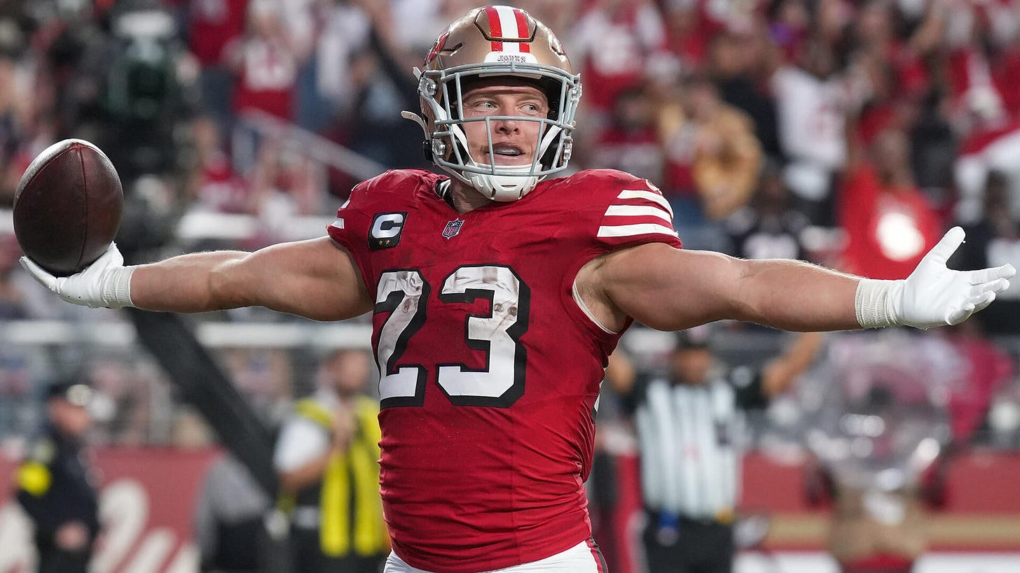 Christian McCaffrey among best Week 8 anytime touchdown scorer picks for  49ers vs. Texans - CBS Sports