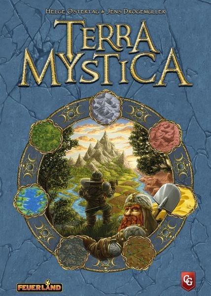 Terra Mystica, Feuerland Spiele / Capstone Games, 2020 — front cover (image provided by the publisher)