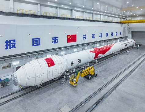 The Zhuque-2E Y5 vehicle during launch preparations at the Jiuquan Satellite Launch Center.