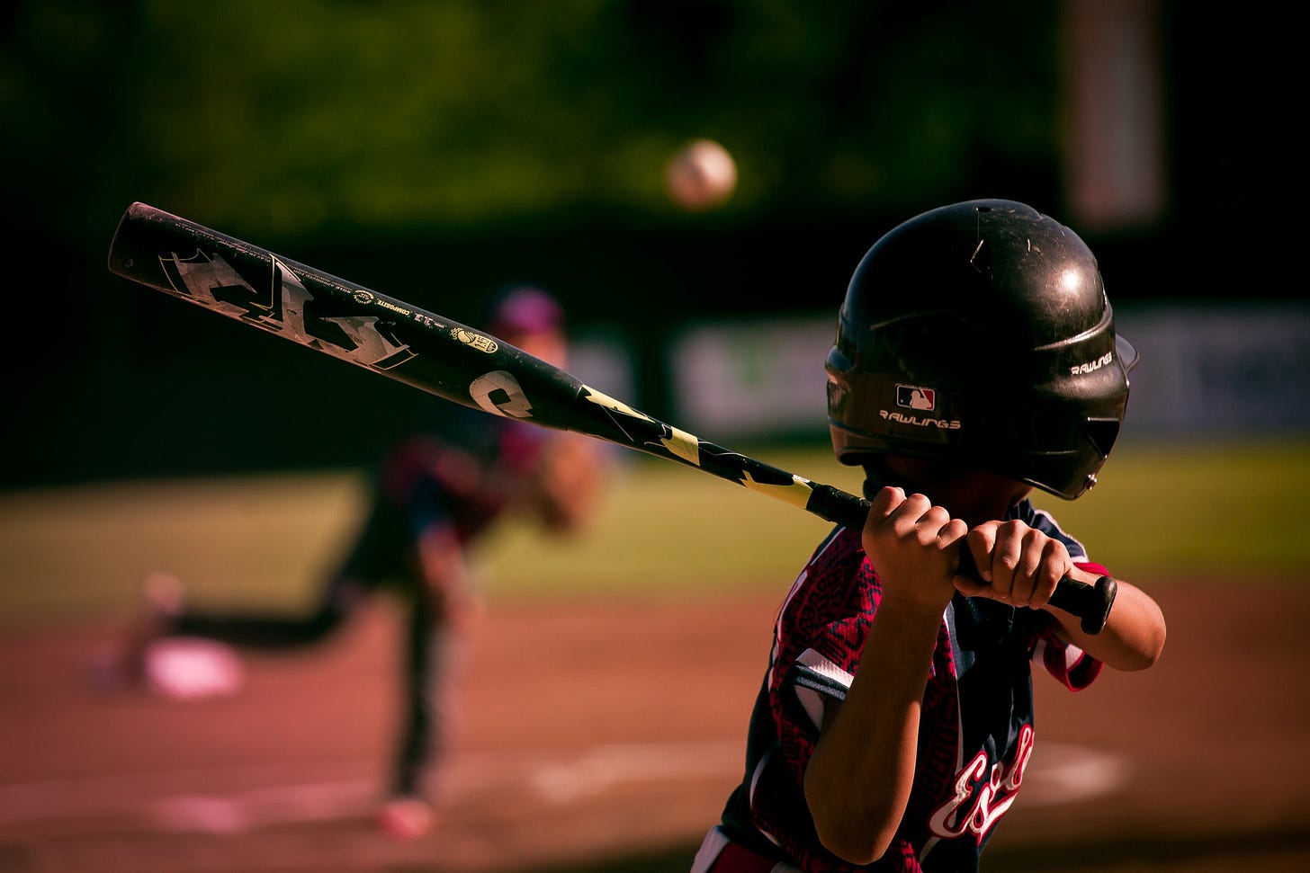Boy playing baseball.