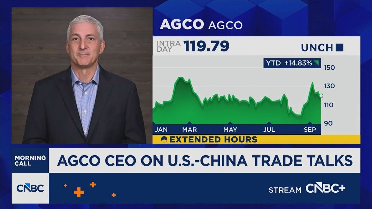 AGCO CEO: we put new technology upgrades onto our competitors' machines AGCO CEO: we put new technology upgrades onto our competitors' machines