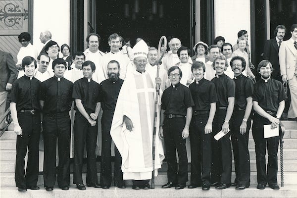 Bishop Jon Cummins and a group of seminarians, 1977 Bishop Jon Cummins and a group of seminarians, 1977