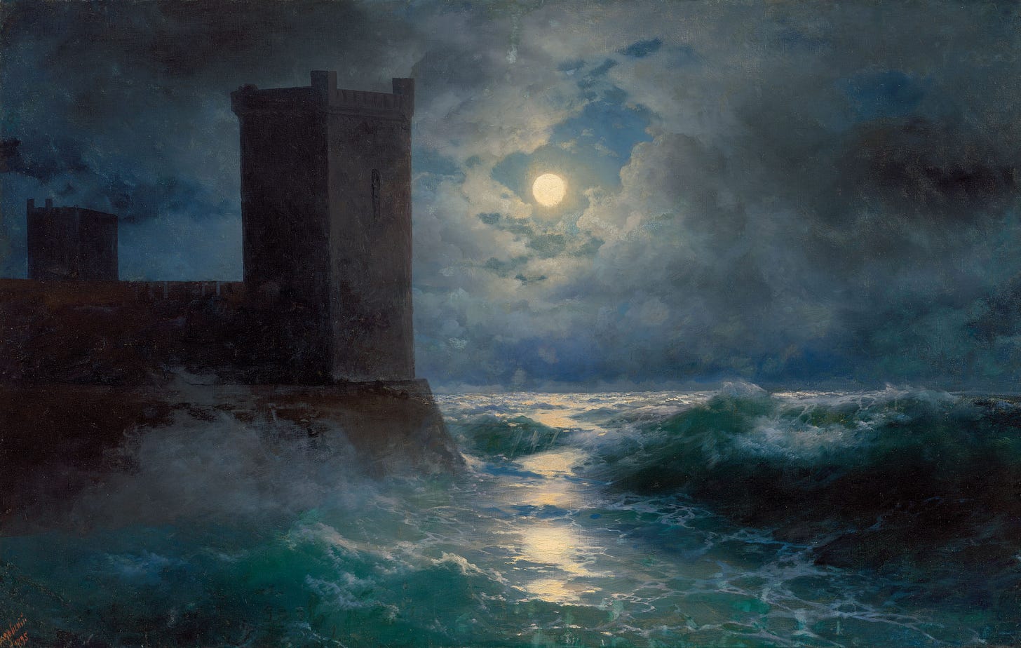Ivan Aivazovsky (1817-1900) , Genoese towers in the Black Sea | Christie's