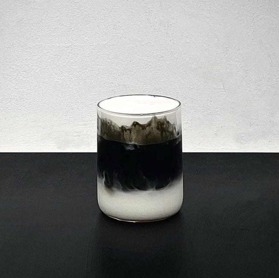 Black sesame latte