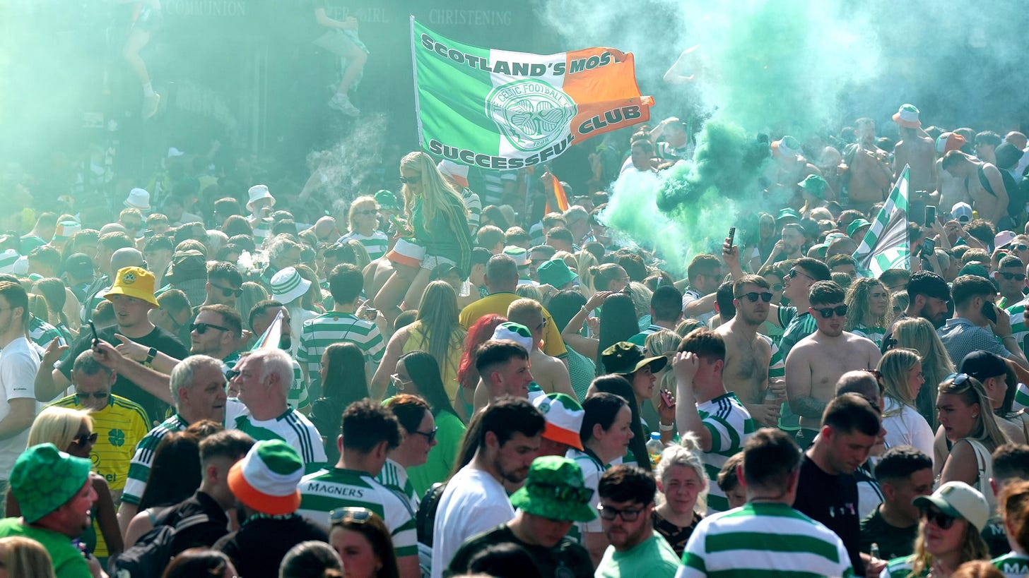Celtic fans attend unofficial title party despite club appeal