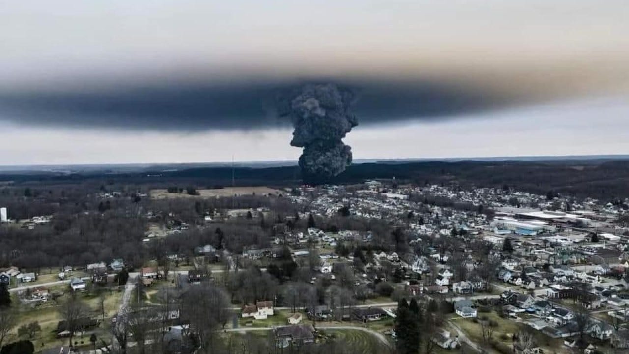 Could Toxic Chemicals Reach 100 Mile Radius of East Palestine?