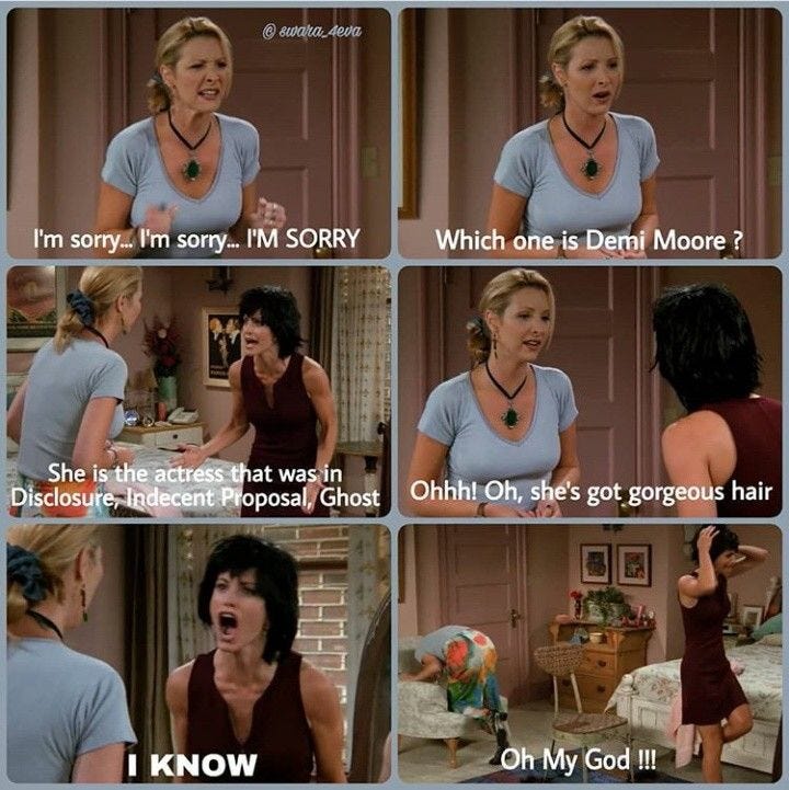 When Phoebe butchered Monica's hair | Friends funny moments, Friends ...