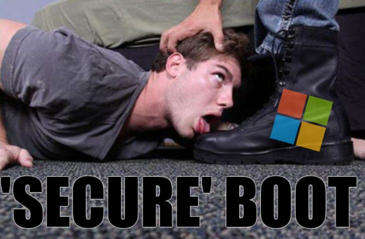 Techrights — [Meme] 'Secure' Boot in a Nutshell