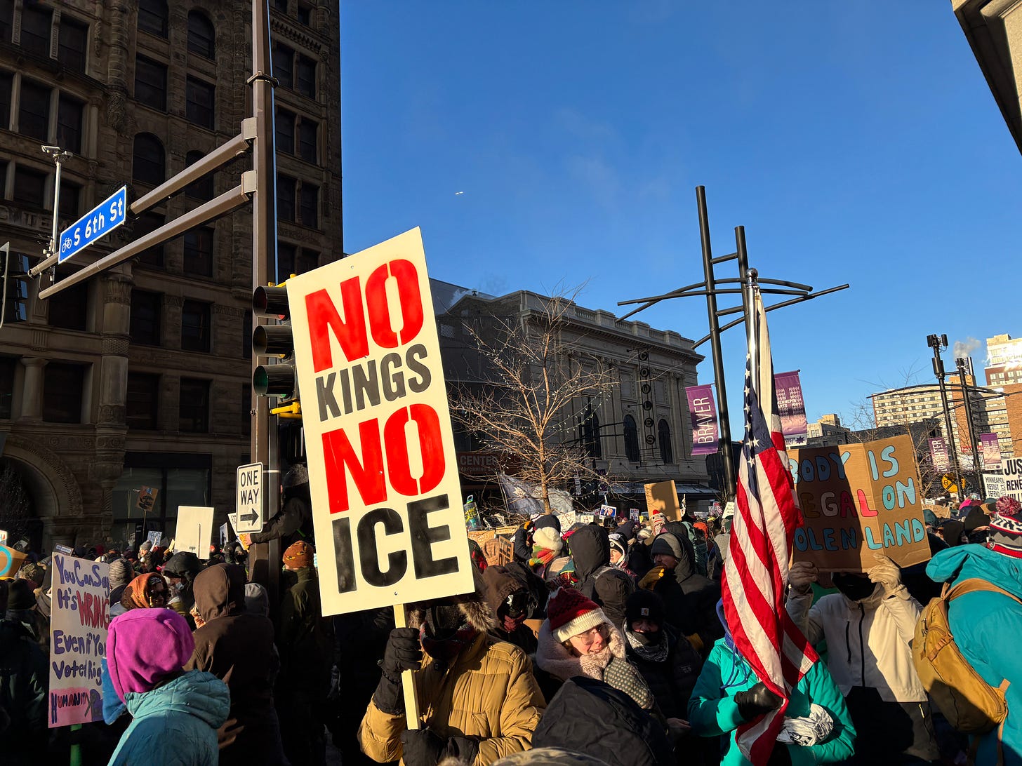 ICE protest in Minneapolis On Hennepin Avenue. January 23, 2026 ICE protest in Minneapolis On Hennepin Avenue. January 23, 2026