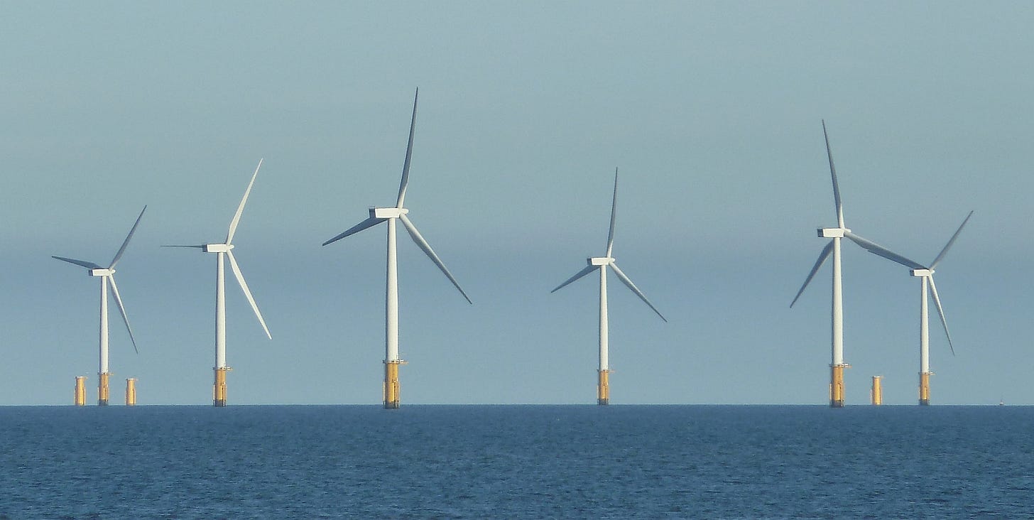 File:Offshore windfarm, Skegness - geograph.org.uk - 2687237.jpg -  Wikimedia Commons