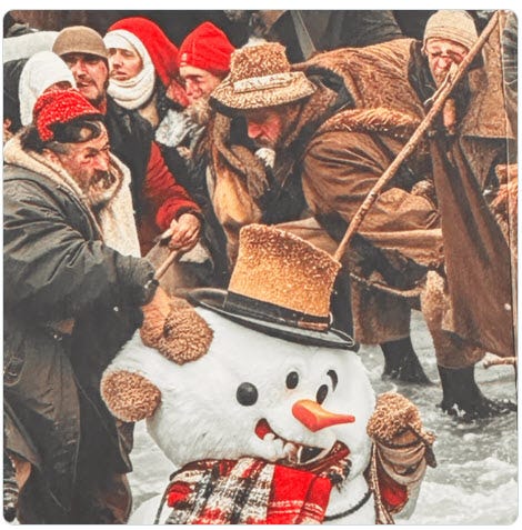 LEFT TO RIGHT: London mural nightmare (Standard News on X); PEN Guild logo (win!); McSweeney magazine, #80 (real books, real art); AI children’s book illustration (Mother Jones, Unsplash); AI hallucination (Getty); Kim Kardashian (David Fisher/Shutterstock)