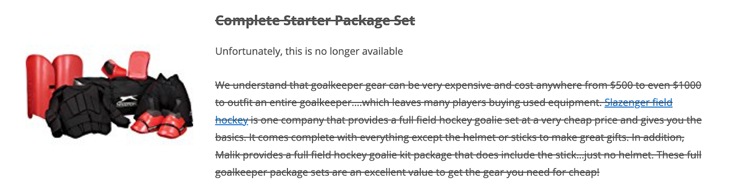 Here is how the item, which does not exist anymore, should be removed