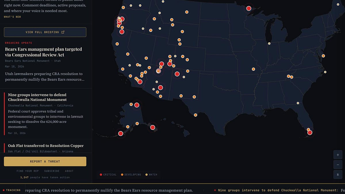 We Built the First Real-Time Threat Map for America’s Public Lands