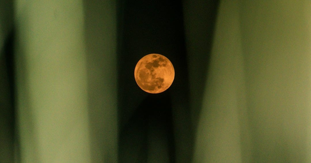 a blurry photo of a full moon in the sky