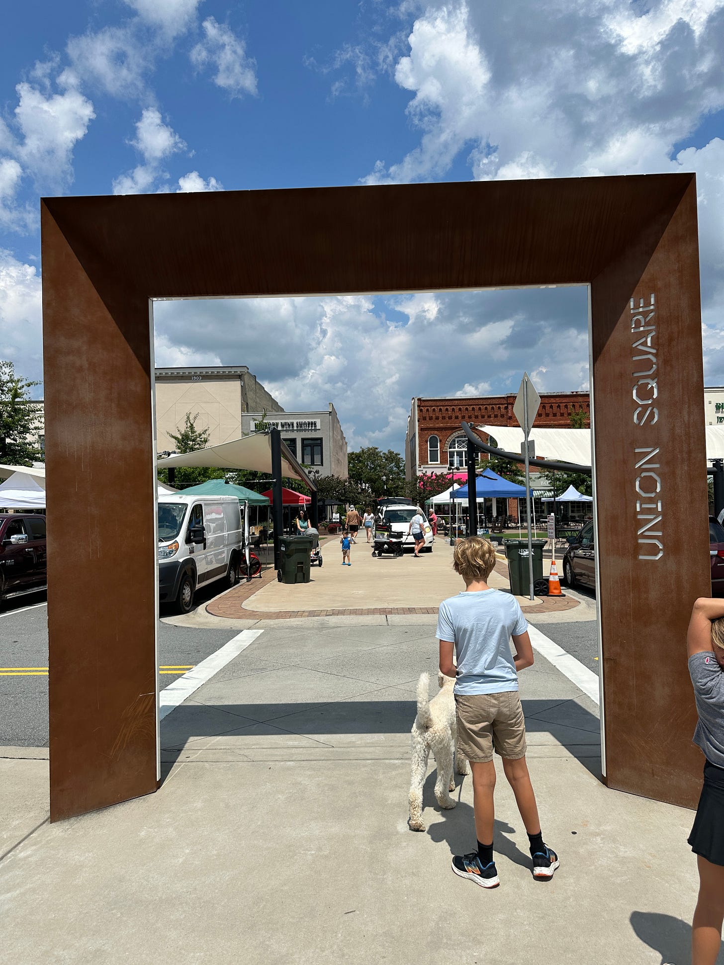 Union Square in Hickory archway