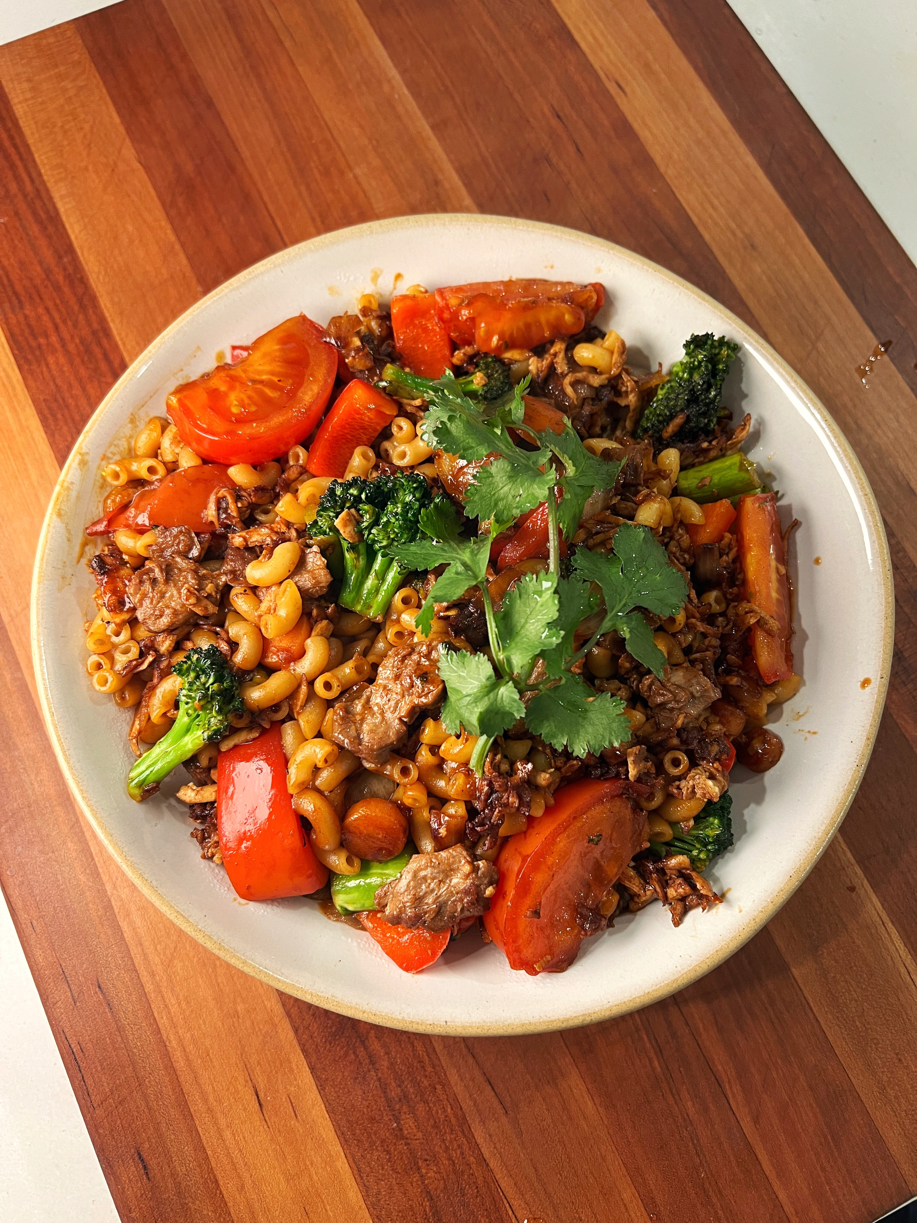 Loaded Vietnamese Stir-Fried Macaroni - by Tiffany Bach, image size:3024x4032