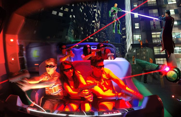 Justice League Ride at Six Flags