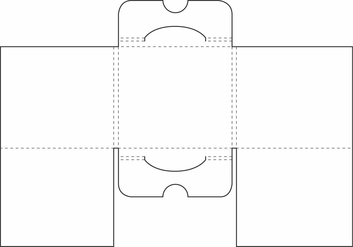 Example diagram of the cutting pattern for a CD envelope Example diagram of the cutting pattern for a CD envelope