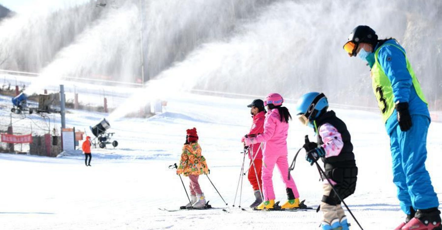 skiing
