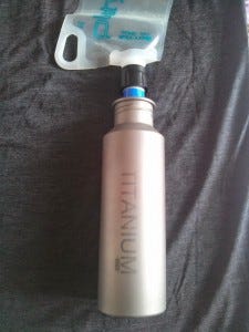 The Sawyer Mini screws onto the Platypus Plus water bottle, as well as most generic, store-bought plastic water bottles. The Sawyer Mini screws onto the Platypus Plus water bottle, as well as most generic, store-bought plastic water bottles.