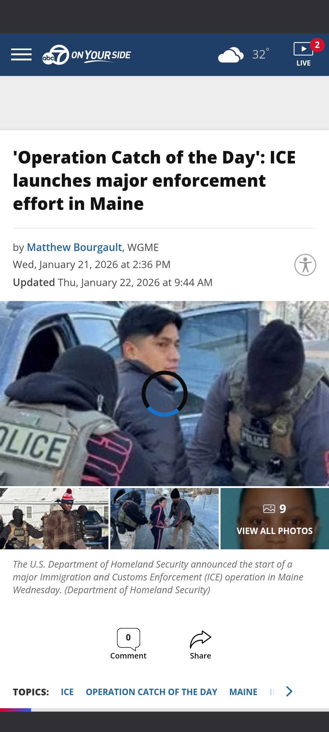 OPERATION CATCH OF THE DAY ICE LAUNCHES OPERATIONS IN MAINE