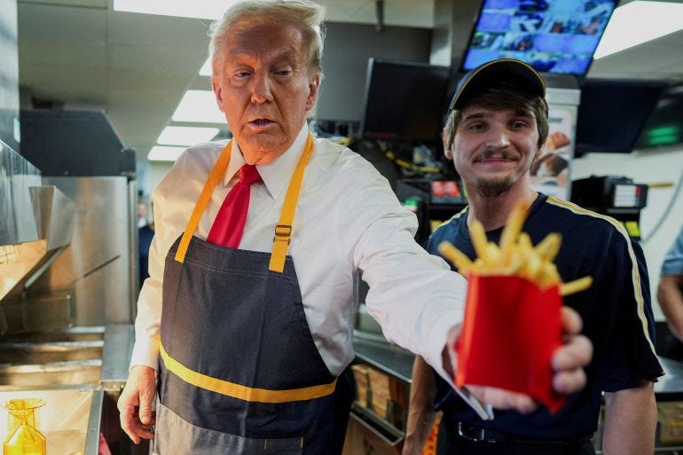 https://www.aljazeera.com/news/2024/10/20/trump-visits-mcdonalds-as-harris-speaks-to-churchgoers-in-swing-state-push