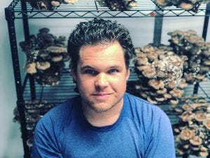 matt hall and his maitake mushrooms