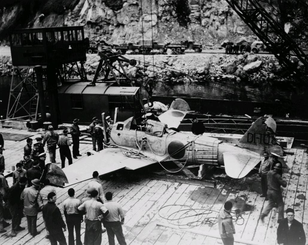 The Zero loaded onto a ship for transport south. US Navy. The Zero loaded onto a ship for transport south. US Navy.