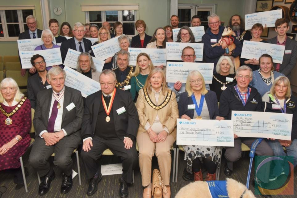 A picture of the recipients of the Hall & Woodhouse Community Chest grants - Image credit to Hall & Woodhouse