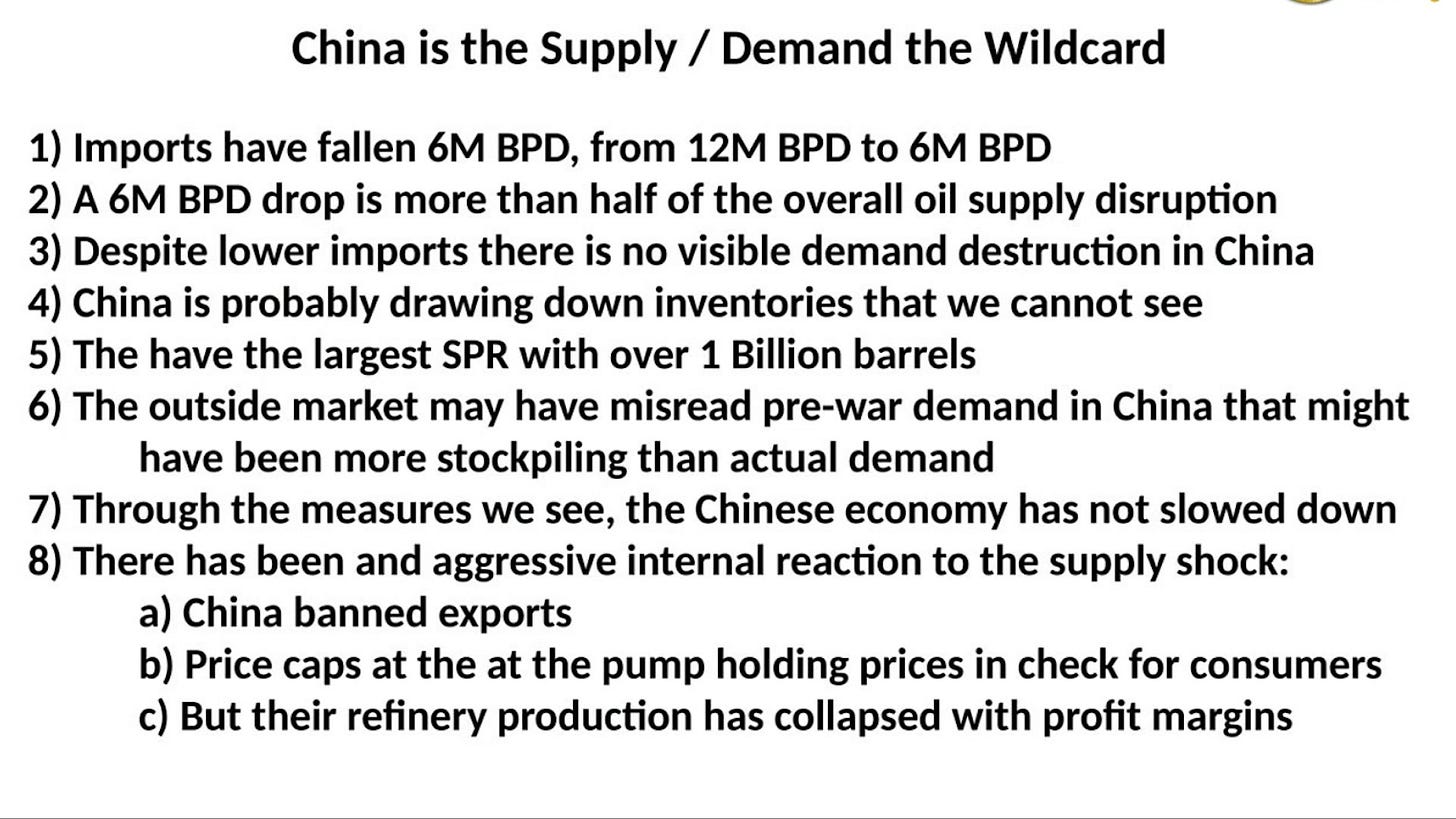 China oil supply demand wildcard analysis slide listing eight key market factors China oil supply demand wildcard analysis slide listing eight key market factors