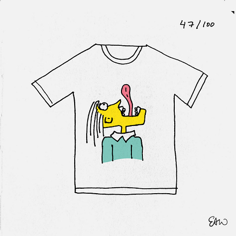 More thumbnail sketches of t-shirt concepts.