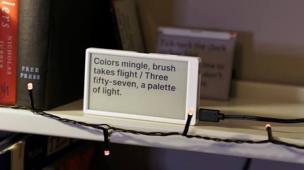 Poem/1: AI rhyming clock by Matt Webb — Kickstarter Poem/1: AI rhyming clock by Matt Webb — Kickstarter