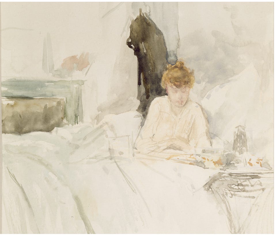 Reading poetry in bed