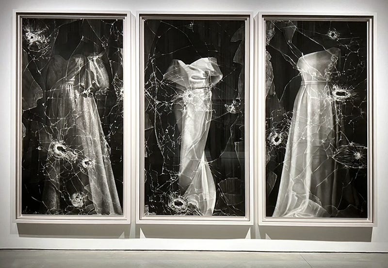 drawing of wedding shop window in Ukraine by Robert Longo