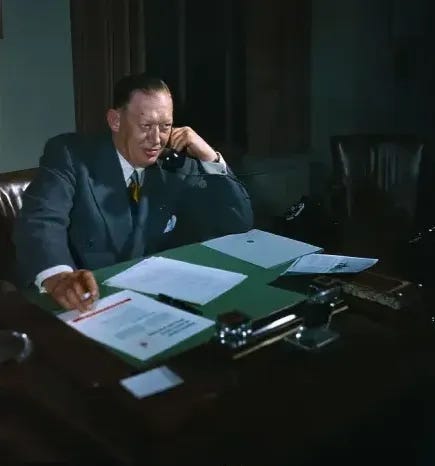 Larry MacPhail in his office.