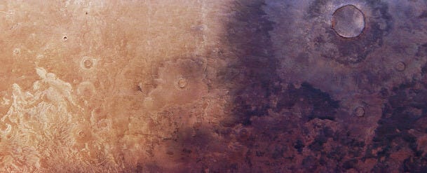 Zooming in on the white box marked in the Viking/Mars Express comparison